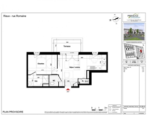 t2 à la vente -   56350  RIEUX, surface 41 m2 vente t2 - UBI433572869